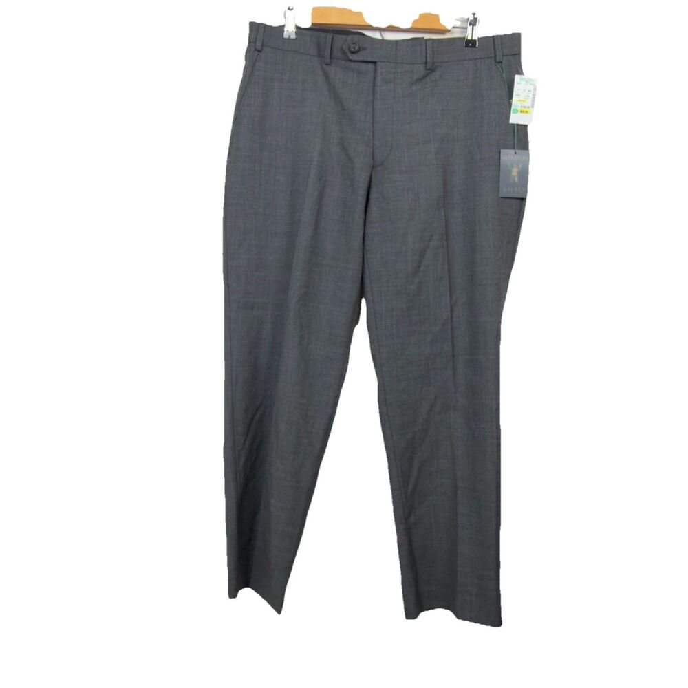 NEW Lauren Ralph Lauren Ultraflex Dress Pants Men’s 36x29 Gray 100%Wool Pleated